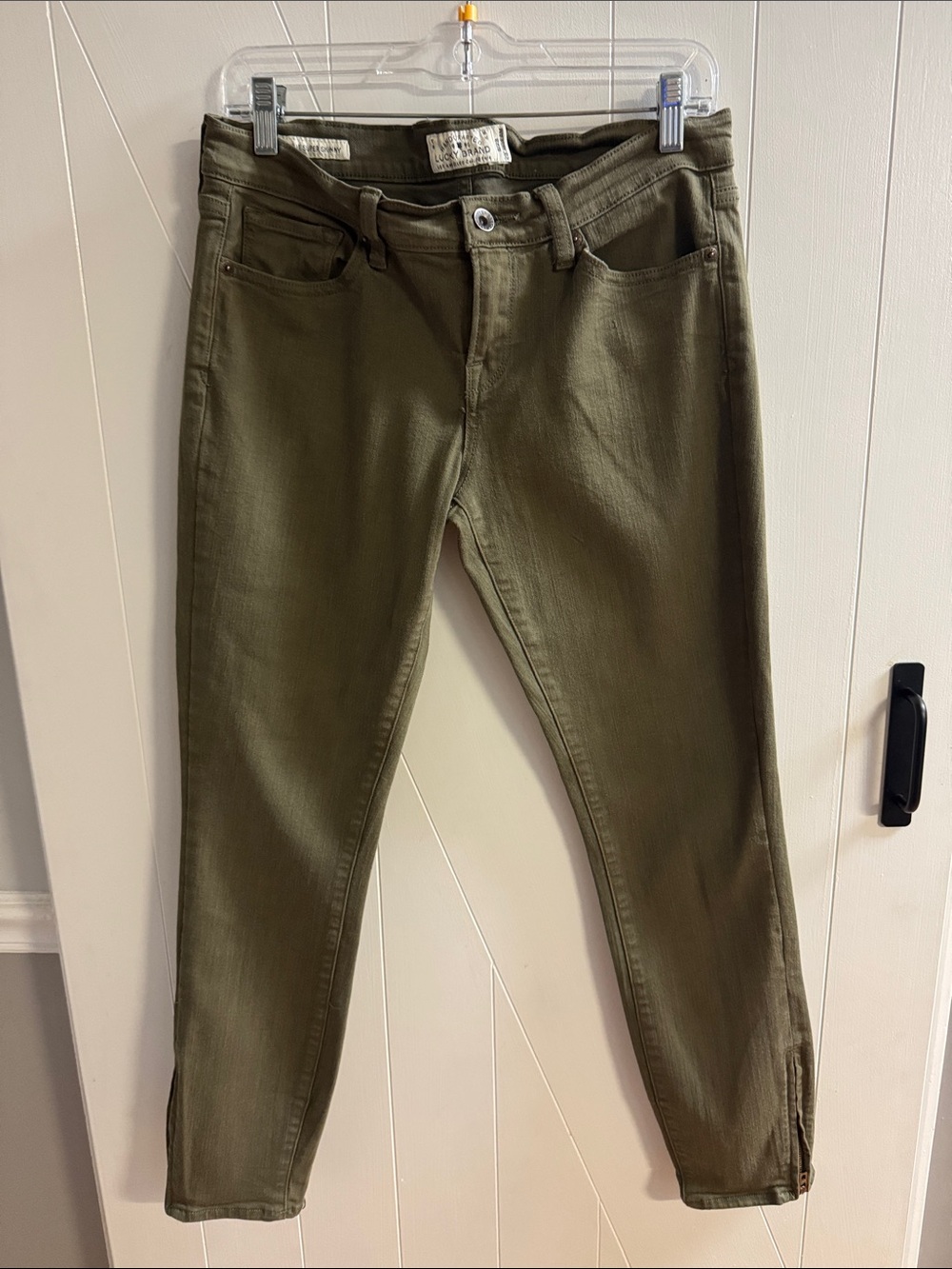 Lucky Brand Charlie Super Skinny Olive Green Jeans - Size 8/29